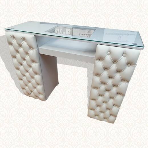 Mesa Deluxe-Capitoneada Doble Cajónera